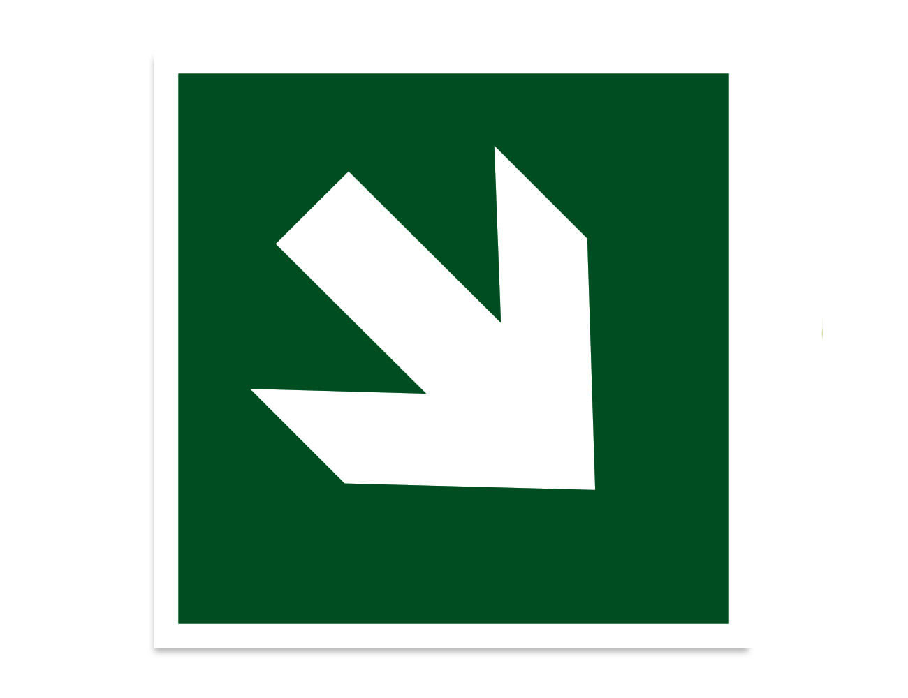 Rettungswegzeichen Folie weiß