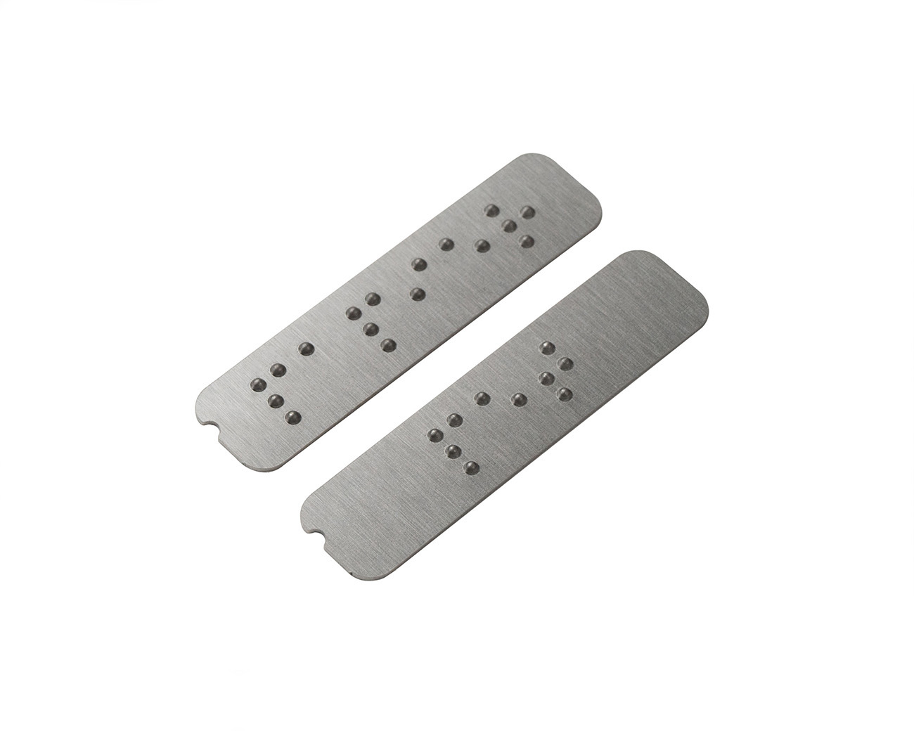 Edelstahlschild nur mit Braille geprägt