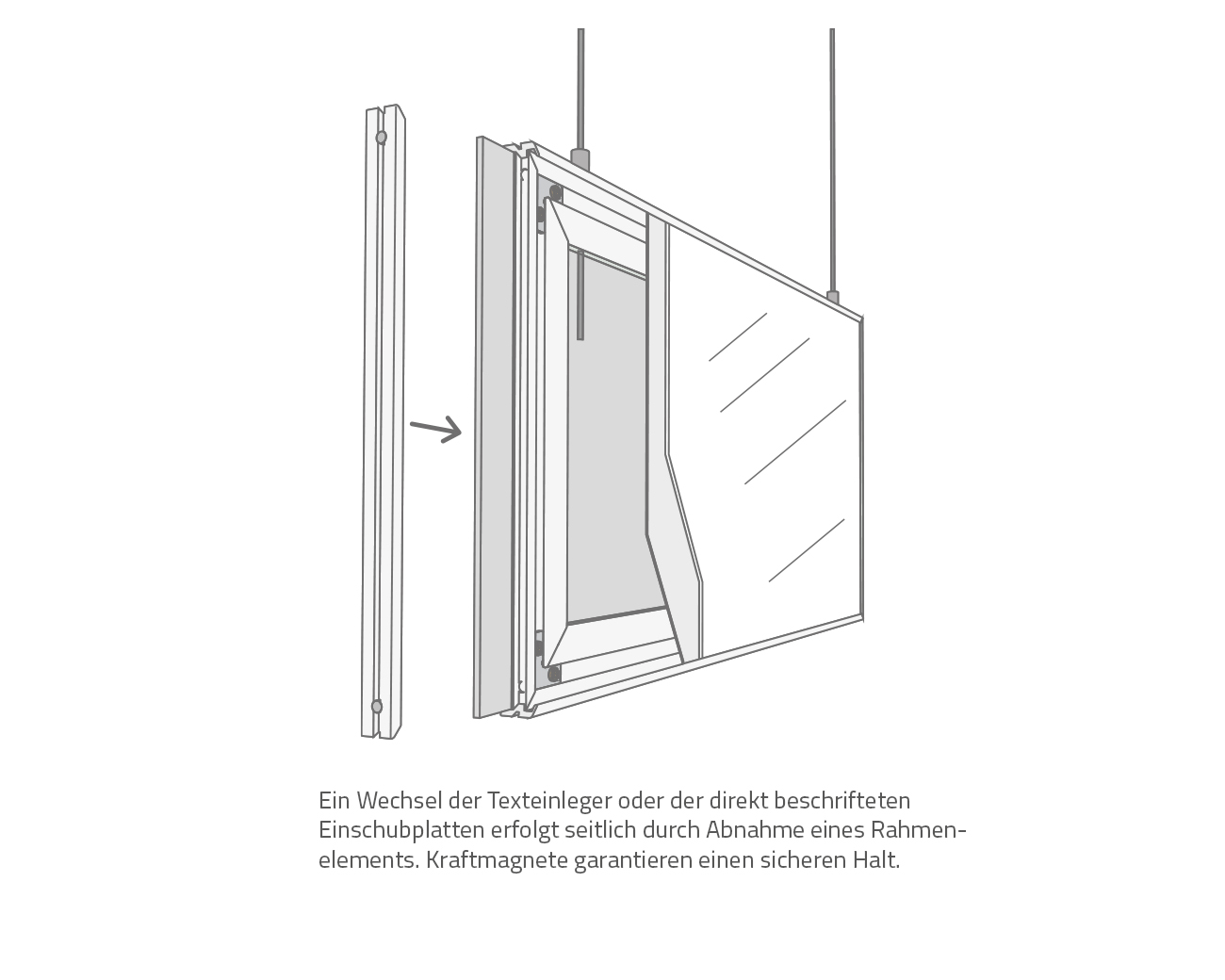 Hängeschild beidseitig FH14