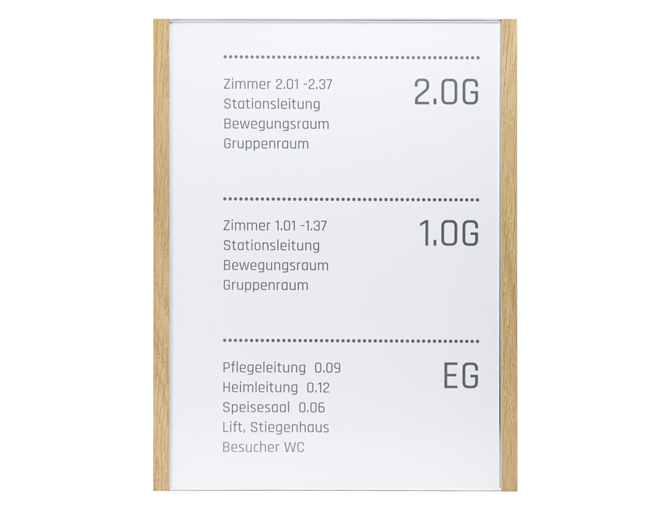 Türschild NIRO.eiche