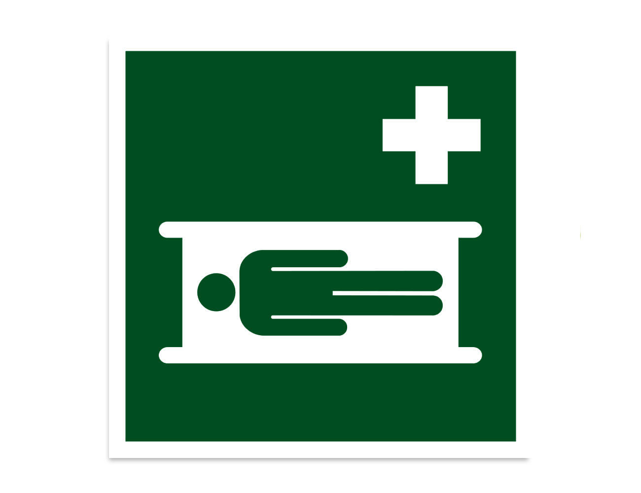 Rettungswegzeichen Aluminium weiß