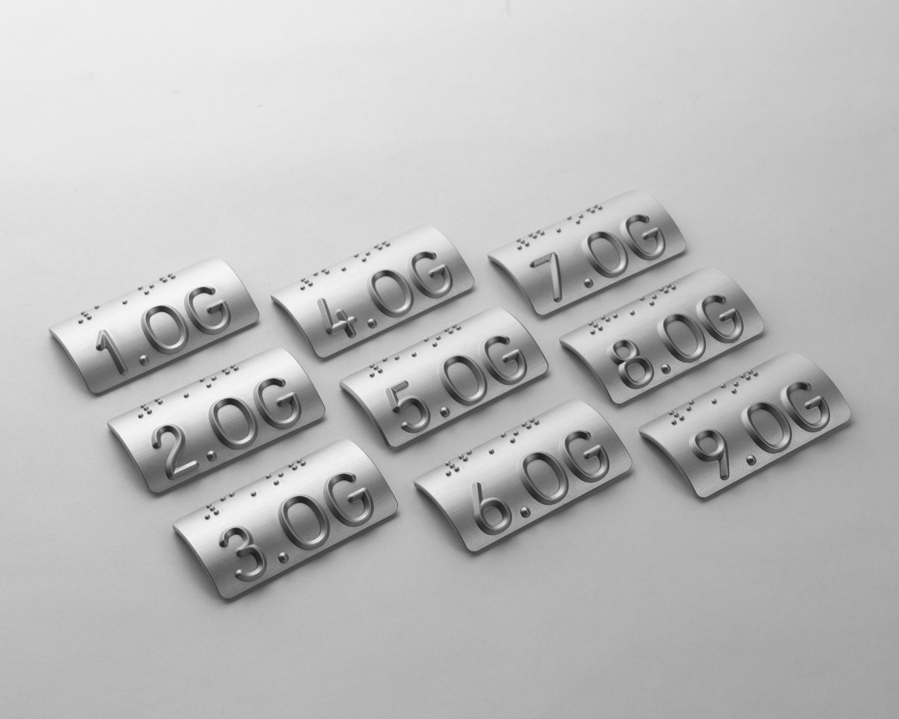 Handlaufschild rund Ø 40mm Aluminium silber eloxiert gefräst nach DIN32986