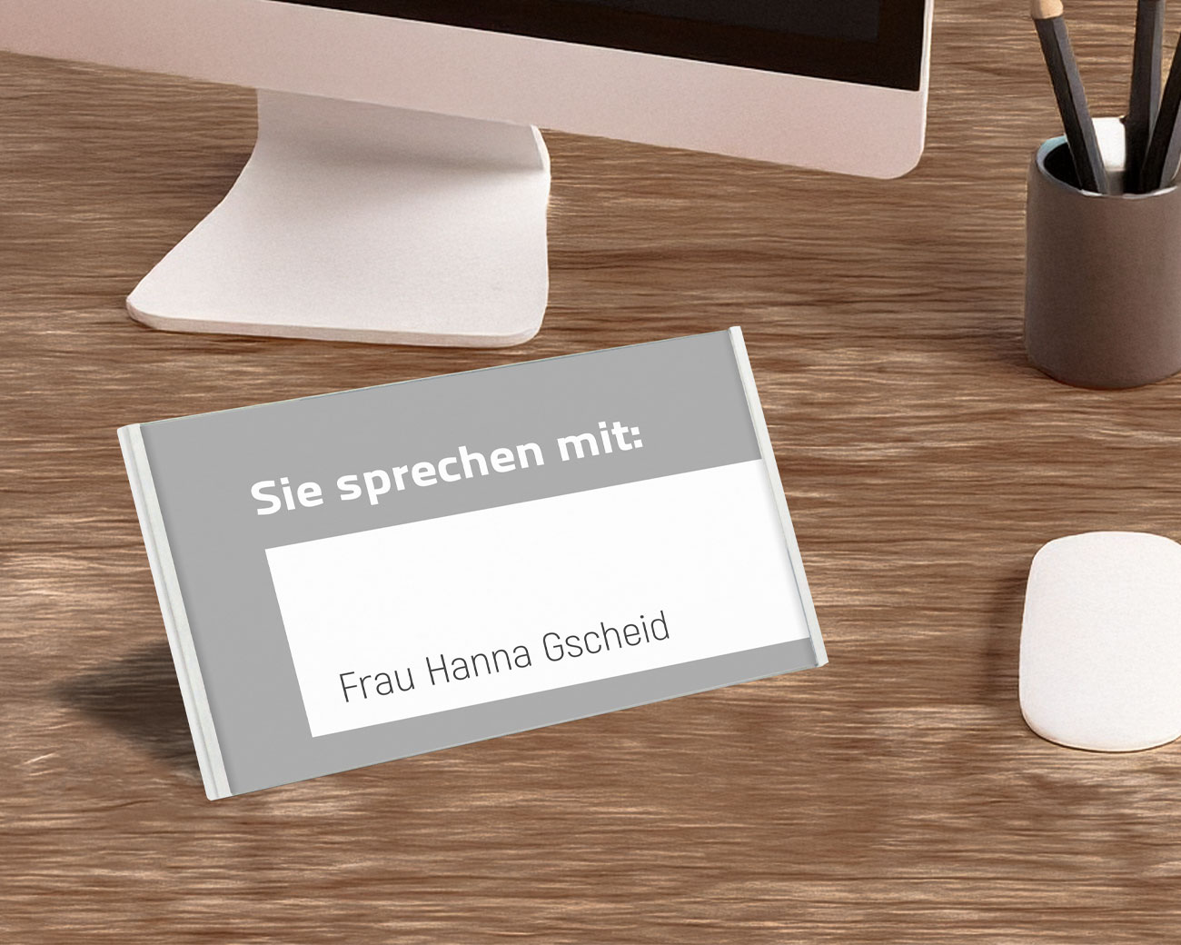 Tischaufsteller  ALU.b1/ow