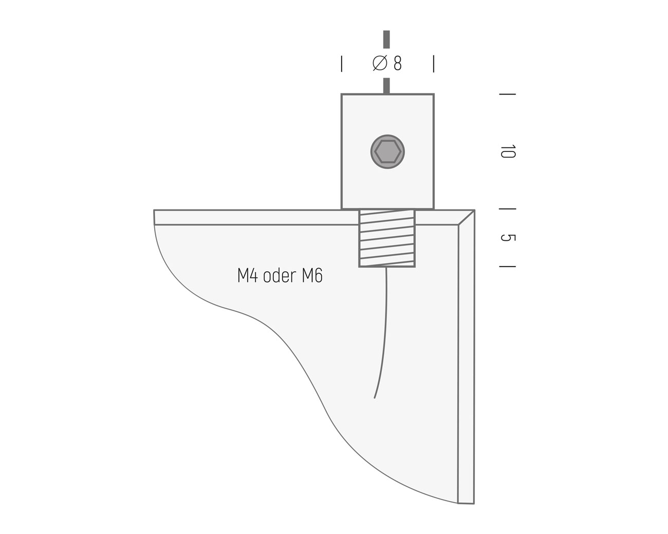Hängeschildhalter iNOX h3.s