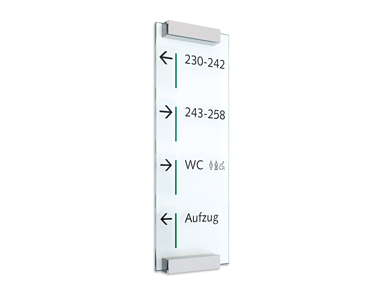 Infoschild KRISTALLINO.kurz - Frontalansicht