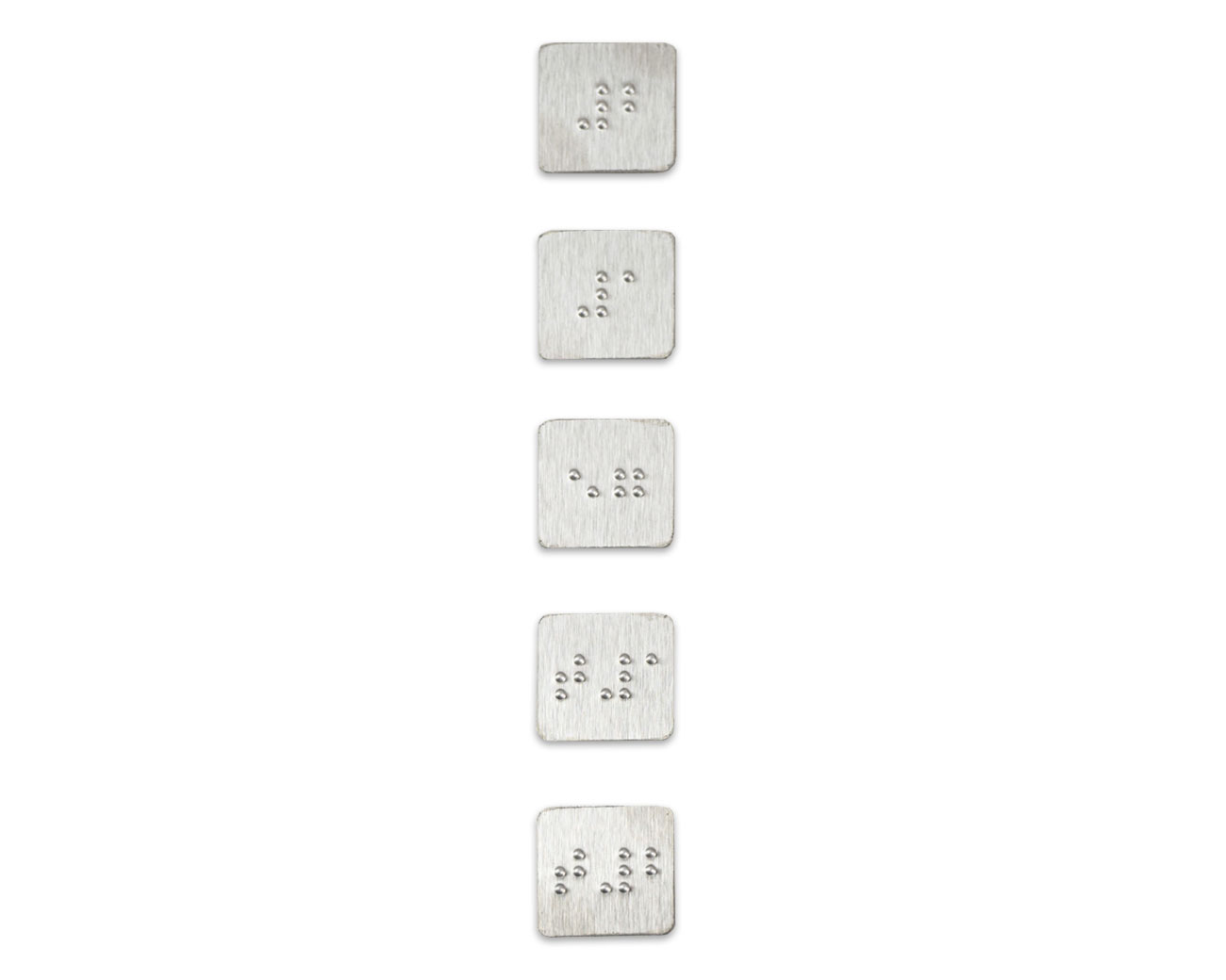 Aufzugs-/ Liftschild Edelstahl nur mit Braille geprägt