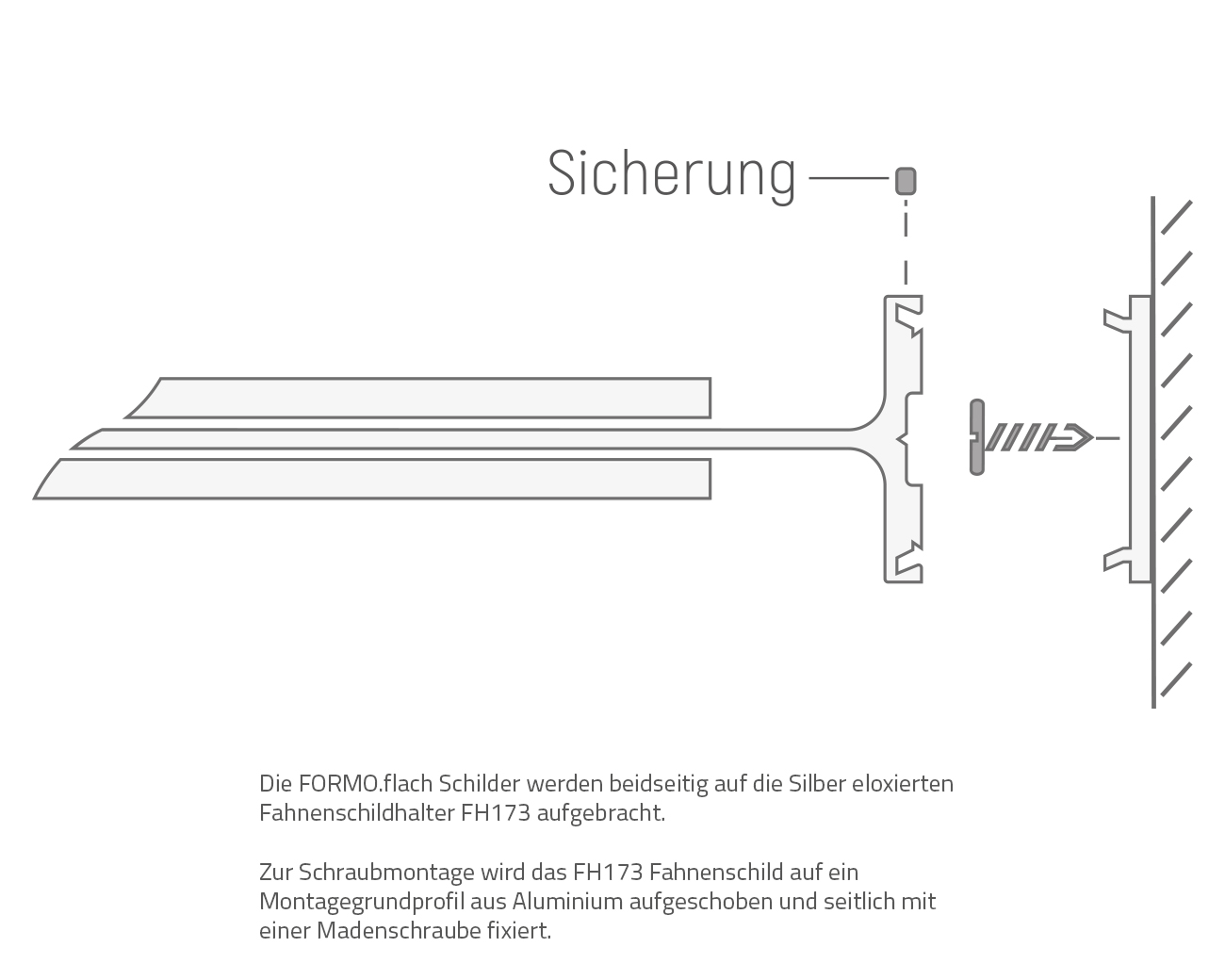 Fahnenschild beids. FORMO.flach DIREKT