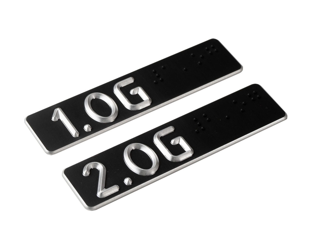Handlaufschild flach Aluminium schwarz eloxiert gefräst nach Ö V2105