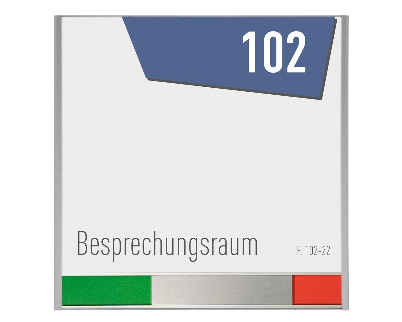 Türschild FREI/BESETZT  ALU.b1