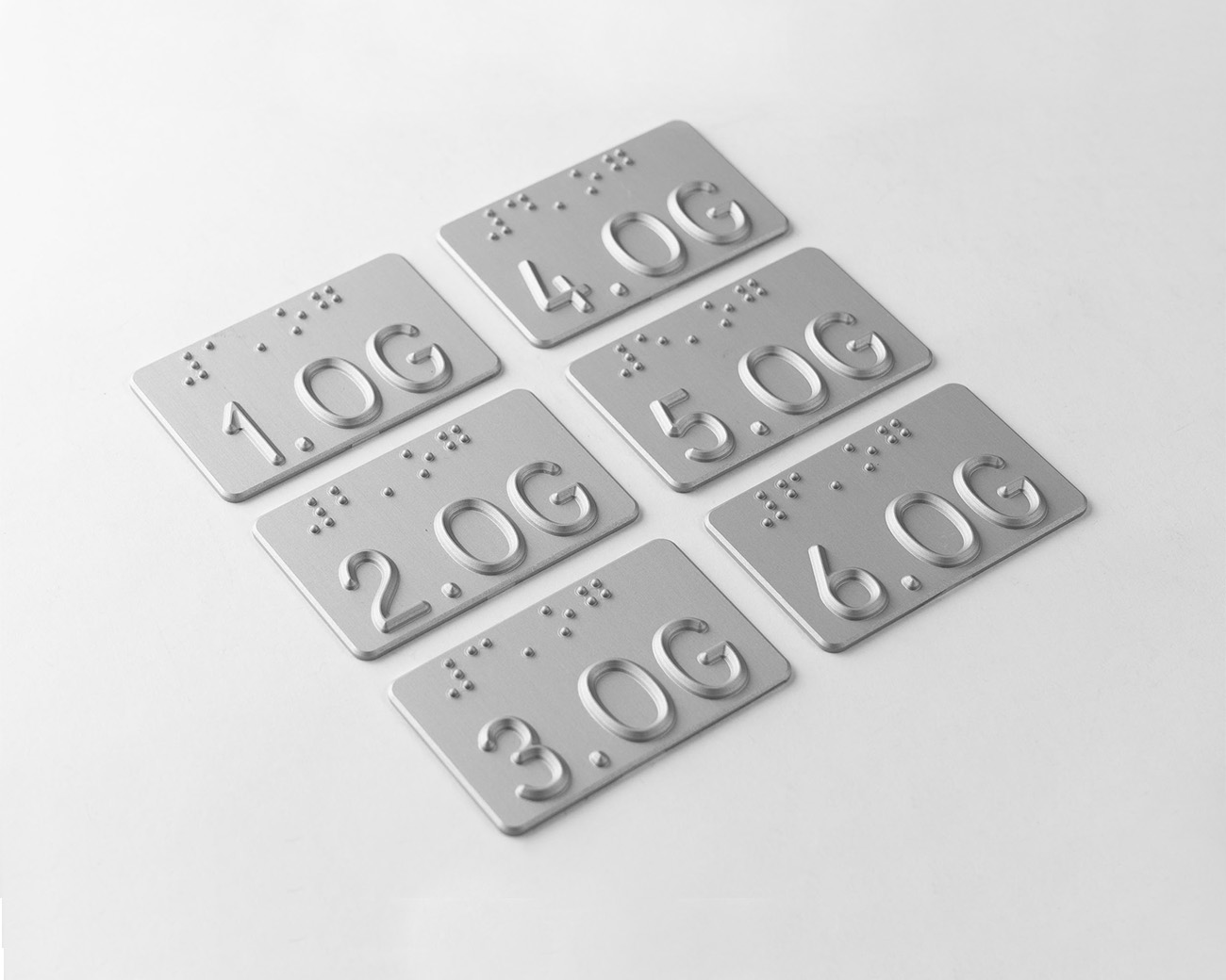 Handlaufschild flach Aluminium silber eloxiert gefräst nach DIN32986