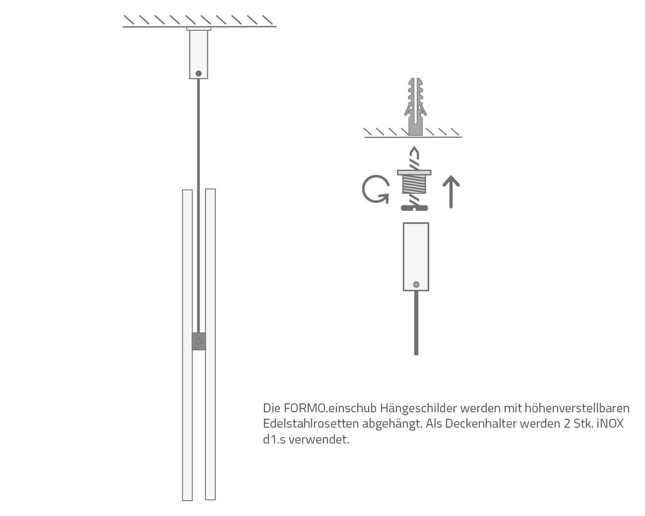 Hängeschild beids. FORMO.einschub-light