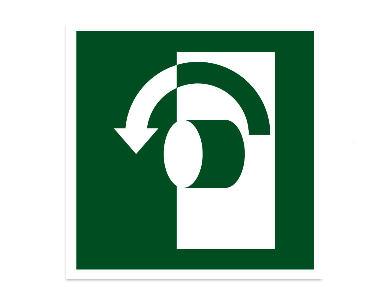 Rettungswegzeichen Aluminium weiß