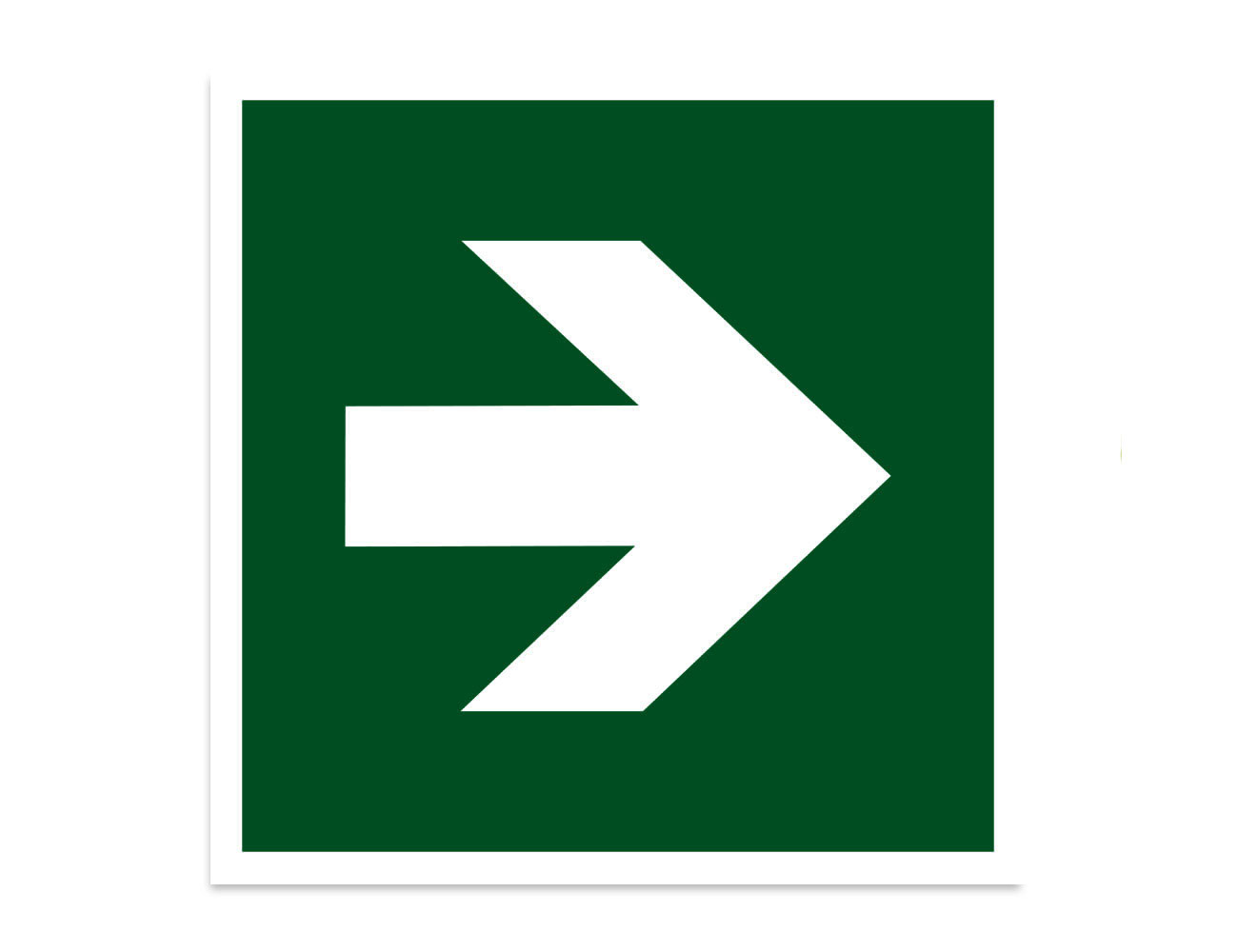 Rettungswegzeichen Aluminium weiß