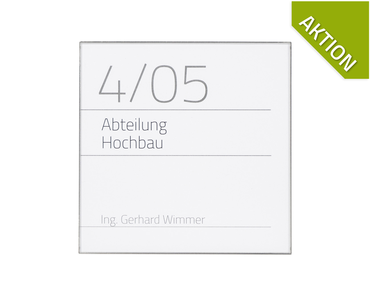 Türschild NIRO.clic - Klebemontage
