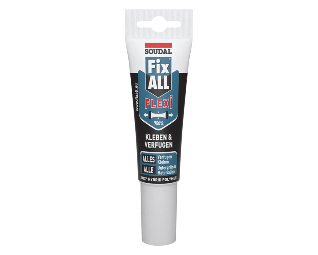 Montagekleber “FIX ALL.flexi” Außen, Weiß, besonders flexibel, UV-best., 200g Tube